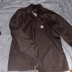 Brown Carhartt winter field coat